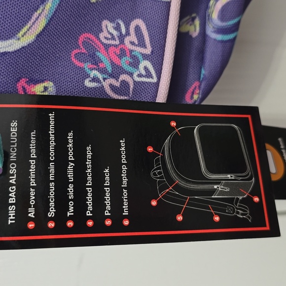 🆕️ Kids Heart Pattern Backpack - Picture 3 of 6